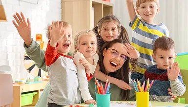 Children in classroom